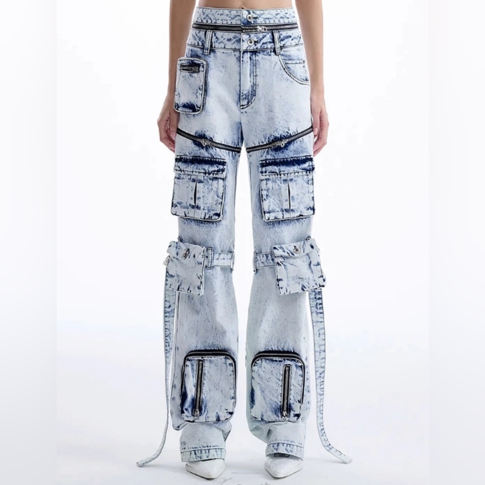 🔥zipper fly denim jeans